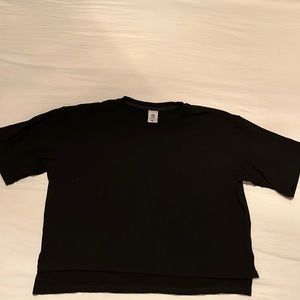 Ribbed Lounge Tee - Black